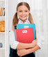 Dunwell 3-Pack Wide Ruled Spiral Notebooks, 100 Sheets, Red Blue Black, 8 x 10.5 for School with Inner Pockets