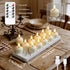 Set 12 1.6" x2.2" (2.5 100 Rechargeable LED of Tea Light Remote Candles with Charging Station, Ivory Base Timer