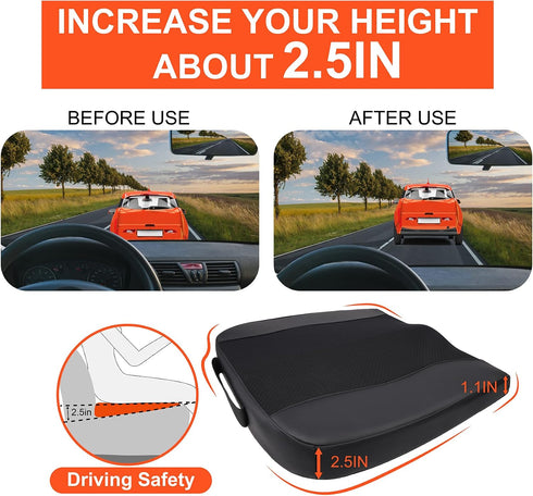 Seat Cushion & Lumbar Support - Ergonomic Memory Foam Pillows for Sciatica & Back Pain Relief - Comfort for Driving