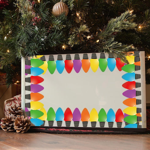 Whaline 32.8ft Christmas Light Bulletin Board Borders, Colorful Light Bulb Die-Cut Trim for Classroom