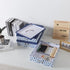 Soul & Lane Blue Spots Decorative Storage Boxes with Lids, Set of 3 Memory Boxes for Organizing Keepsakes