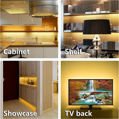 6 Dimmable Dimmer, 24W 2700K Set, 1500lm, Counter, WOBANE Under Cabinet LED Lighting Kit, PCS LED Strip Lights