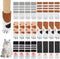 FHUIEWRY 24 Pcs Chair Leg Floor Protectors,Cute Cat Paw Chair Leg Socks Non-Slip