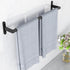 24 Inch Matte Black Towel Bar - Heavy Duty Bathroom Towel Rack, Wall Mounted Stainless Steel Single Towel Bar
