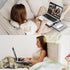 AboveTEK Portable Laptop Lap Desk w/Retractable Left/Right Mouse Pad Tray, Non-Slip Heat Shield Tablet Notebook