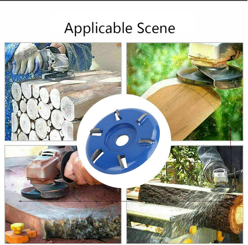Stump Remover Angle Grinder Wood Carving Disc, 6 Teeth Chainsaw Mill Cutter for Woodworking