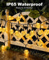 50 49 8 btfarm Solar String Lights Outdoor Waterproof, LED FT Solar Powered Patio Light, Lighting Modes Crystal Globe