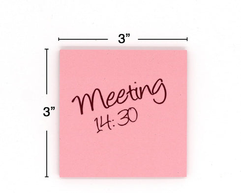Emraw Sticky Notes, Stick It Stickies, Small 3" x 3" Square Pastel Watercolor Memo Pad, Pack of 8 Pads
