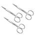 Cynamed Iris Micro Dissecting Precision Lab Scissors, Fine Point Straight - Pack of 3