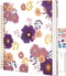 CAGIE Floral Spiral Notebook, 8.5 x 11, 200 Pages, Large Hardcover with Pockets for Women and Girls Note Taking, Purple