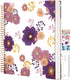 CAGIE Floral Spiral Notebook, 8.5 x 11, 200 Pages, Large Hardcover with Pockets for Women and Girls Note Taking, Purple