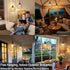 TWINKVILLA Bulb Ball-G50-2PK) Hanging Pendant Lights, Battery Operated Outdoor Chandelier with Warm White LED for Patio