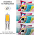 G9 Bulb (10 Pack) 2W T4 20W 25W 120V Non-Dimmable, 2700K Simba Lighting LED COB Light to Halogen Replacement