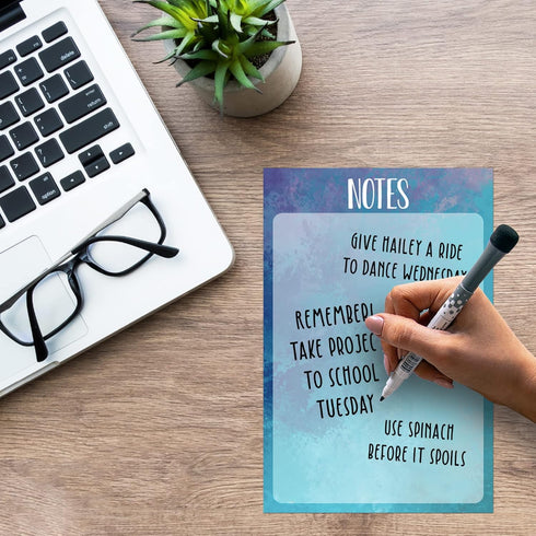 Dry Erase Whiteboard Vinyl Sticker Decal for Notes & Reminders by Glassboard Studio, Removable & Reusable (6 x 9 inches)