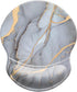 Ergonomic Mouse Pad with Wrist Rest Hand Support, Non-Slip Rubber PU Base, Great for Gaming & Work (Wrist Marble Grey)