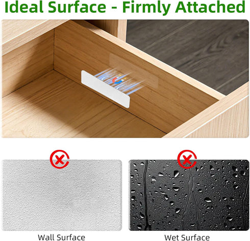6-Pack Closet Drawer Lights When Open, Lights Battery Operated with Door Sensor, Cabinet Lights When Open for Drawer