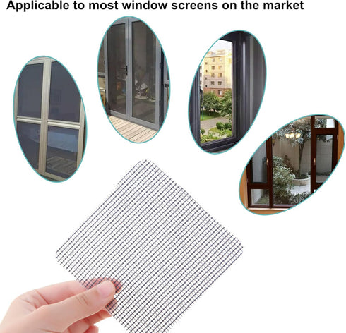 Window Screen Repair Patches - 10 Patches for Screen Door and Window Screen Tears, 4"x 4"