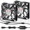 Wathai 2PCS 80mm x 15mm Small USB Fan, USB Cooling Fan 2