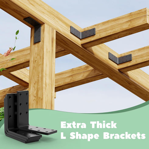 Furniture,8 3''x3''x1.2'' Braces,11-ga L Brackets for Wooden Pcs Corner Extra Thick Heavy Duty Shelf Bracket,Metal