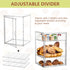Countertop,4 Display15.5x11.4x9.8inch1 Pack SANKEU Pastry Display Case,Bread Box for Kitchen Layers Adjustable Clear
