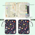 Floral Print Cute Book Sleeve, Waterproof PU Leather Travel Book Carrying Case, Book Protector Cover Bag with Zipper,