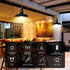 HOJOYRI 1 Pack Black Battery Operated Hanging Outdoor Chandelier, Rechargeable Portable Wireless Pendant Lights