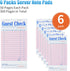 6 Pack 50 Sheets/Pack, 300 ZPARIK Pink Guest Checks Books for Servers Server Note Pads, Waiter Checkbook, Waitress