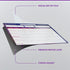 White Board Calendar Dry Erase, Magnetic Planner for Fridge & Wall - 10.5" x 16.5" with 5 Markers & 6 Adhesive Hooks