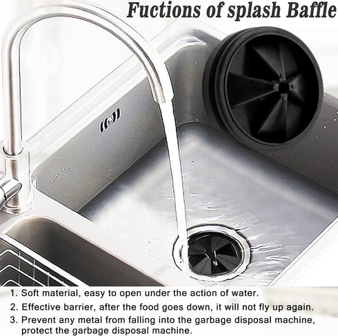 Garbage Disposal Splash Guard, 1-Pack Upgraded for InSinkErator Evolution Series, Removable Quiet Collar Drain Cover