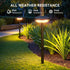 2 Pack 2X 12Hrs LETMY Solar Pathway Lights Outdoor, Brighter Solar Lights Outdoor Waterproof, Taller Pathway Light