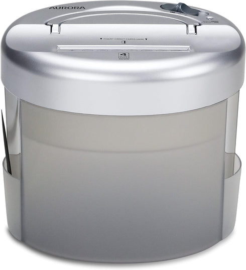 Aurora Desktop-Style Cross-Cut Paper Shredder, 4-Sheet Crosscut Desktop Shredder