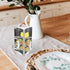 A5 SEWACC Rotatable Desktop Menu Holder White Triangular Three-sided Table Sign Stand with Base for Restaurant Tabletop