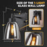 Kasiqilight 6 Inch Black Wall Sconce Light Fixture with Transparent Glass Lampshade, Industrial Metal Wall Flush Mount