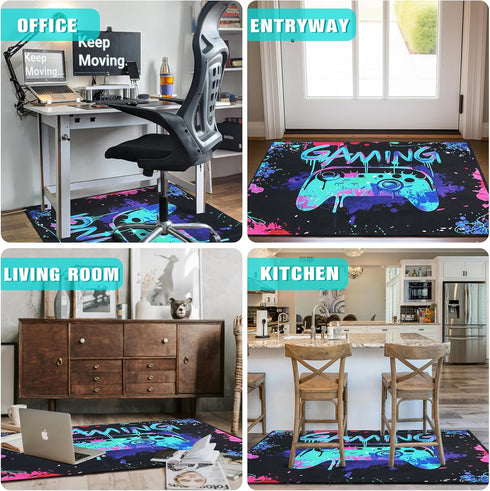 Wruzbxcn 36"X 48" Gaming Chair Mat for Hardwood Floor Office Chair Rug for Game Rolling Chairs Computer Desk Non-Slip