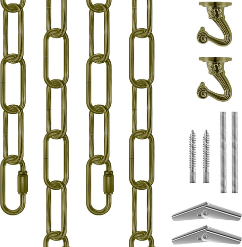 Omytie 12 Ft Heavy Duty Hanging Chain Kit with Connection Locks & Swag