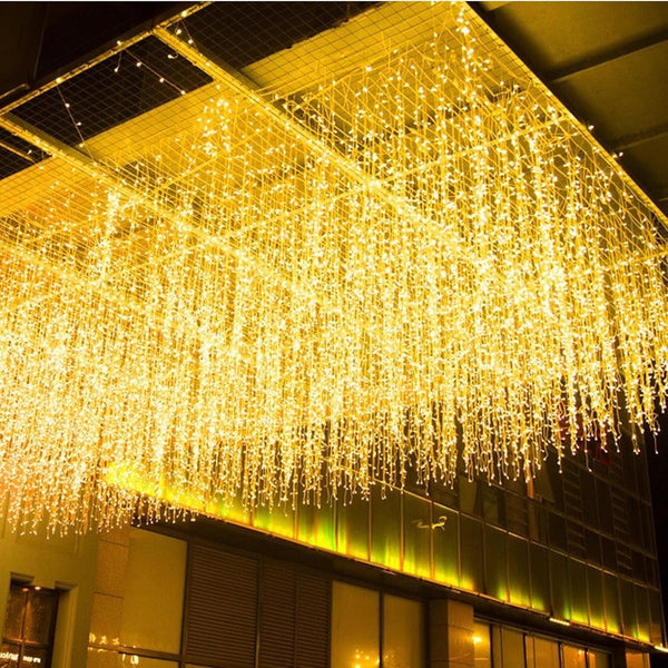 GTSYDING LED Icicle String Lights, Christmas Icicle Lights 16.4FT 216 LEDs Window Curtain