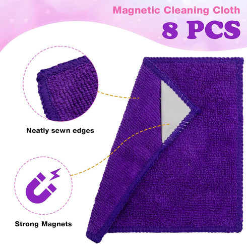 8 Colors,6 6 Inch) Gersoniel Pcs Magnetic Cleaning Cloth Dry Erase Reusable Magnetic Microfiber Whiteboard Cleaning
