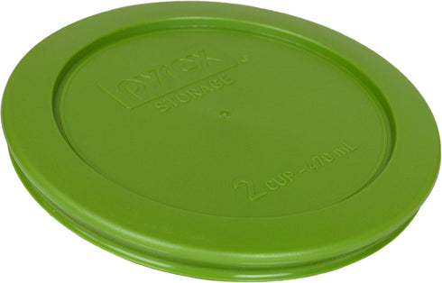 Pyrex 7200-PC Food Storage Replacement Lids - (1) Lawn Green, (1) Orange, (1) Cadet Blue, 2-Cup - Made in USA