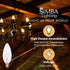 B10 25W E12 (12 Pack) Bulbs 120V Dimmable, 2700K Simba Lighting Candelabra Torpedo Clear CTC Base Decorative