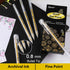 Dyvicl 6 Set Gold Gel Pens, 0.8 mm Fine Metallic Gold Pens for Black Paper Drawing, Sketching, Illustration, Journaling