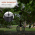 Alpine Corporation 10" Tall Hanging Solar Powered Outdoor Mesh Lantern with LED Lights, Black