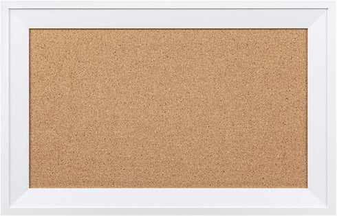 HBlife Cork Board Bulletin Board 11 x 17 inch with White Frame, Decorative Hanging Pin Board for Office and Home