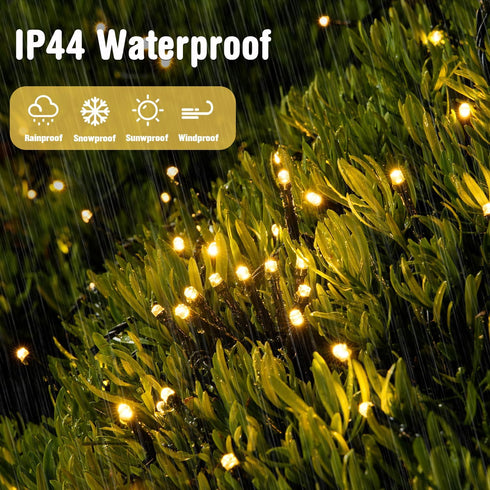 66ft 200 8 JMEXSUSS LED Christmas Lights Outdoor, Warm White Christmas Tree Lights Indoor Plug in, Modes Twinkle String