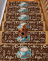 BOHOOSKYLAR 4 8"x30" Green Coffee Cup Beans Stair Treads Sugar Vintage Dark Brown Indoor Non Slip Peel and Stick Stair