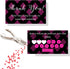 Jewelry Loyalty Cards | 50 Pack Thank You Notes Black Pink Fleur | 5 Bling Buy 12 Get One Free