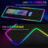 Large RGB Gaming Mouse Pad with 15 Light Modes, Touch Control, Extended Soft Keyboard Mat, Non-Slip Rubber Base