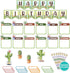 Decorably 77 Pcs Cactus Classroom Decor - Birthday Board Set for Classroom, Cactus Themed Decorations