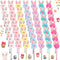 Zhehao 50 Pcs Pom Pom Fluffy Pen, Cute Fur Bunny Pen, Colorful Novelty Pens, Black Ink Cartoon Ballpoint Pens for