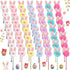 Zhehao 50 Pcs Pom Pom Fluffy Pen, Cute Fur Bunny Pen, Colorful Novelty Pens, Black Ink Cartoon Ballpoint Pens for