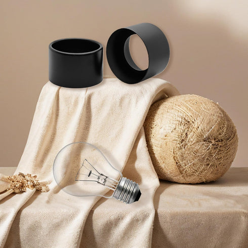 Klyeola 4Pcs 55mm*35mm E26 E27 Light Socket Shade Rings, Metal Lamp Shade Collar Rings for Medium-Base Ceramic